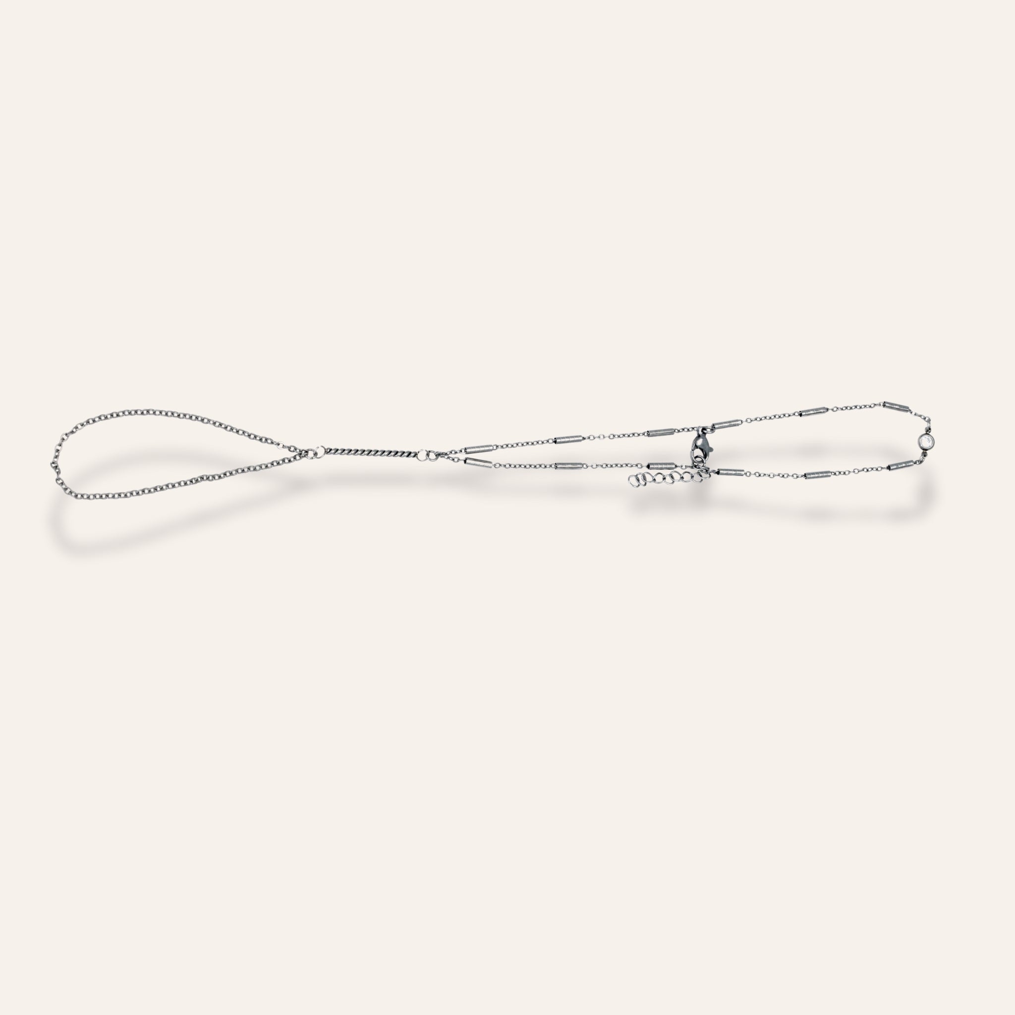 Steel hand chain armband