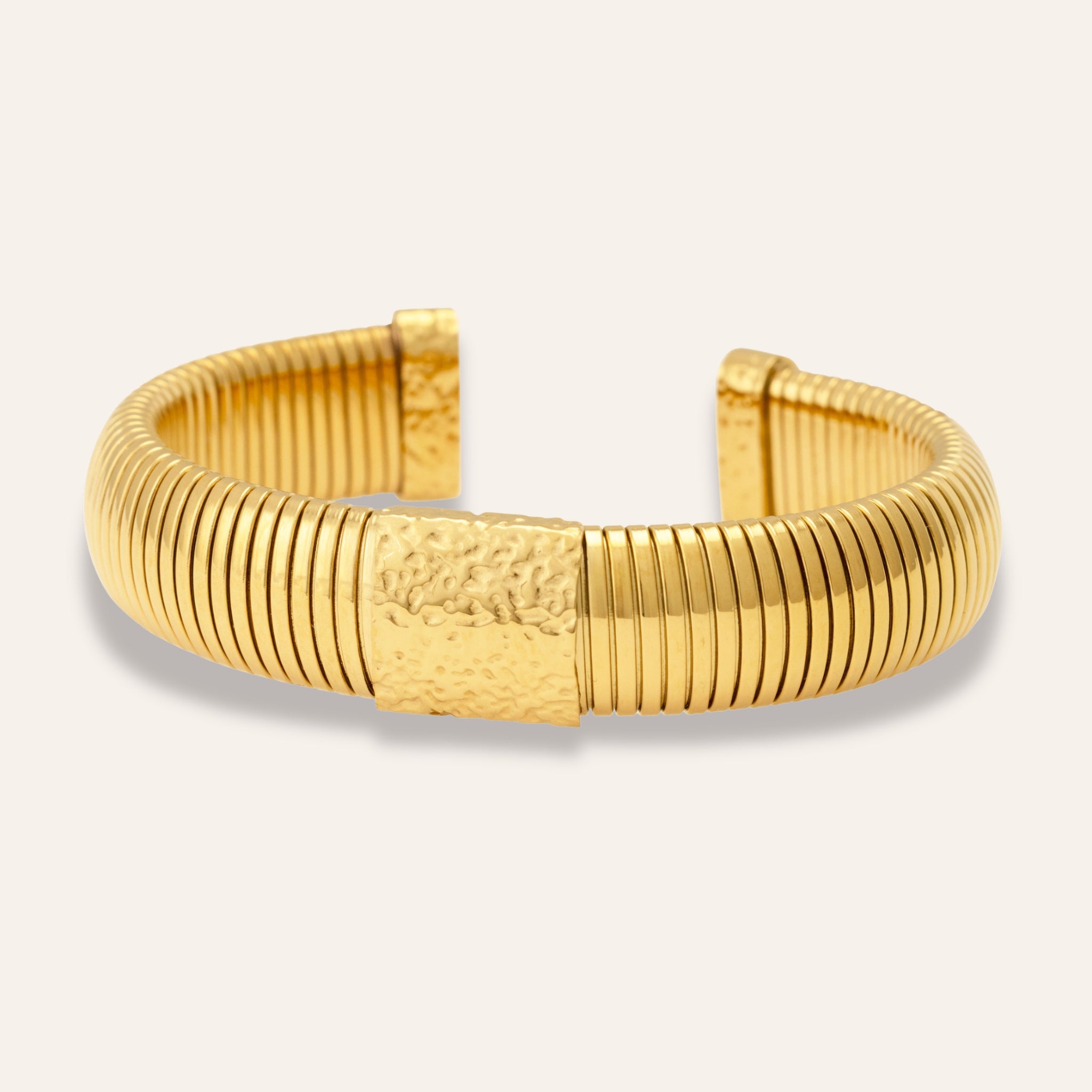 Golden statement bracelet