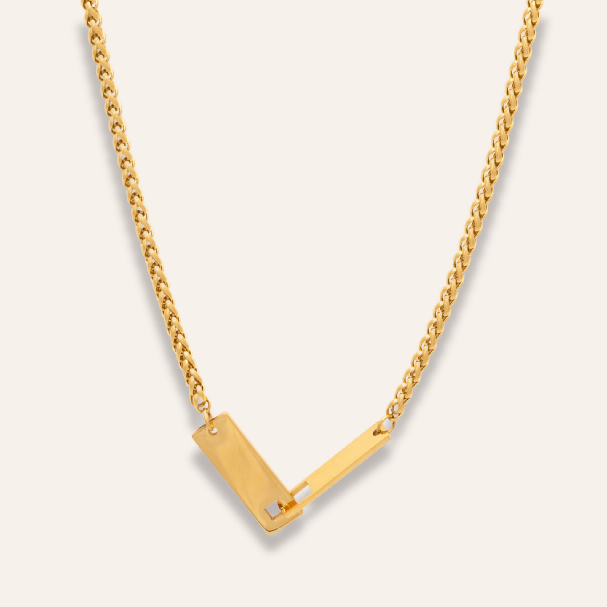 Halsband golden layered disc