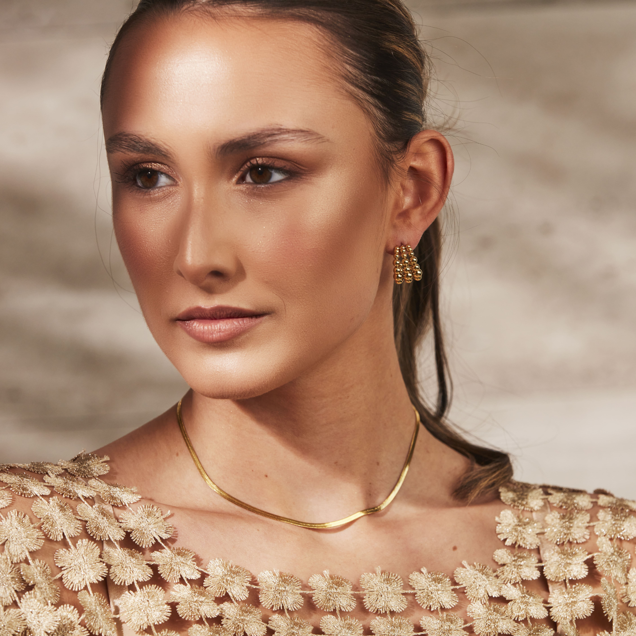 herringbone halsband. 3 mm bred