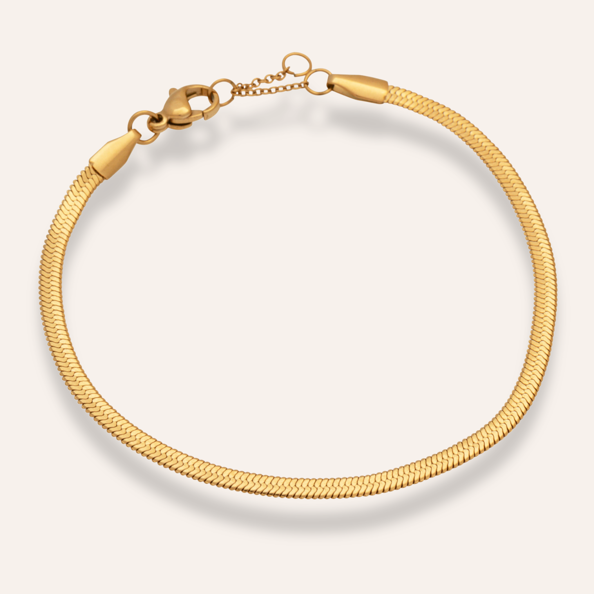 Guldigt herringbone armband