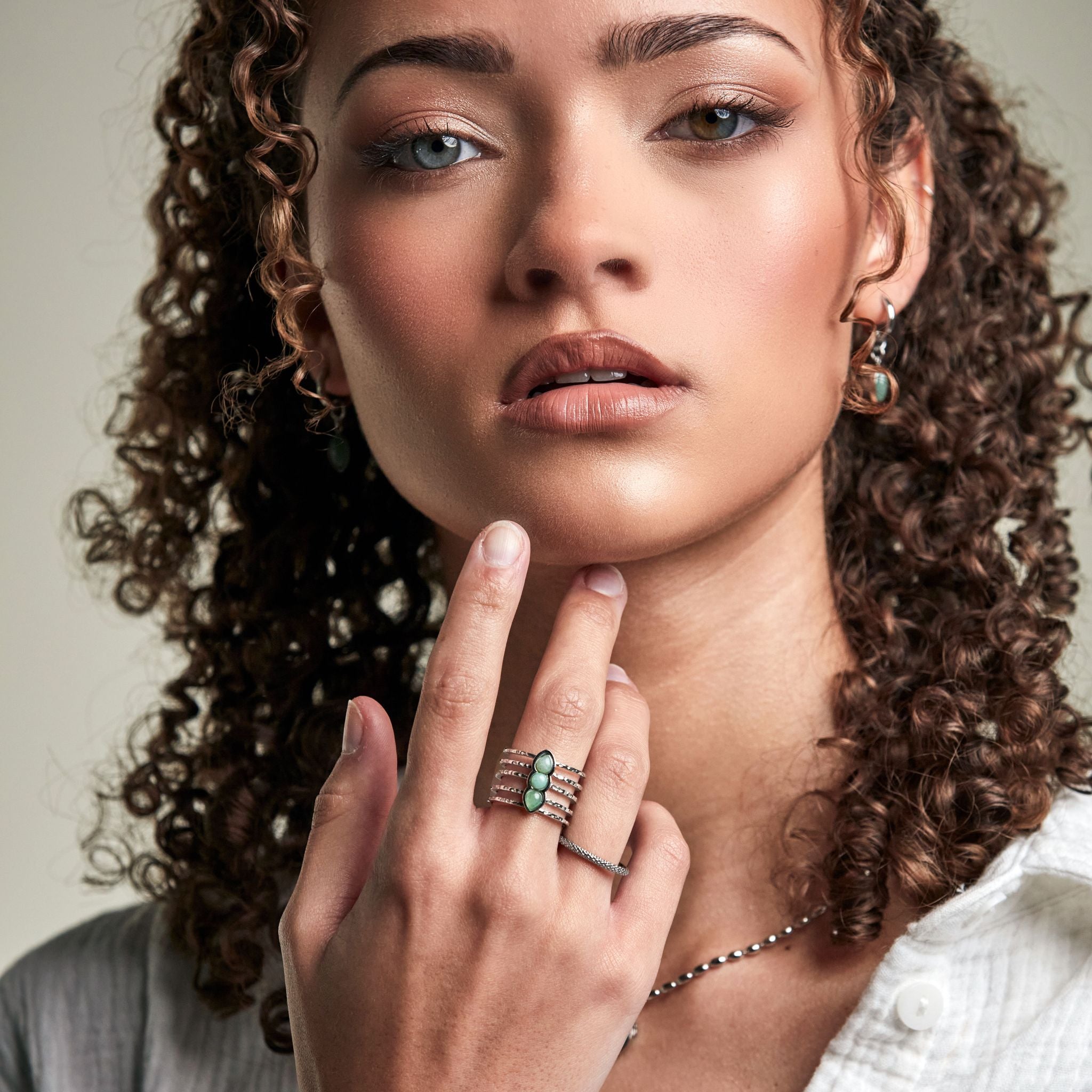 Ring Golden green aventurine
