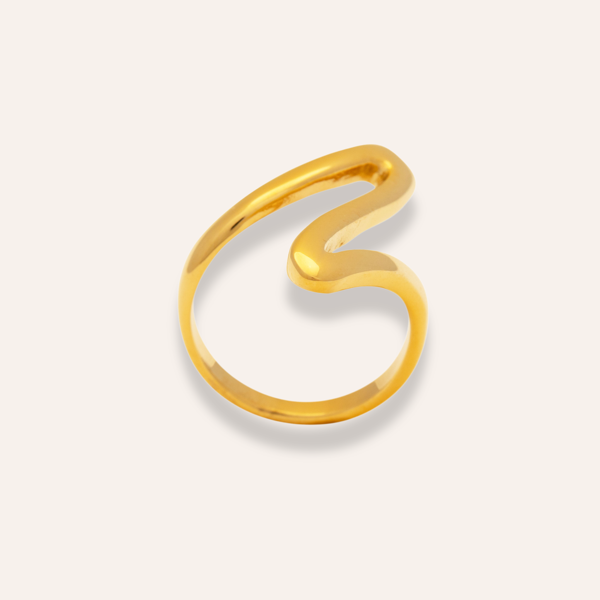 Ring med 18 k guldplätering