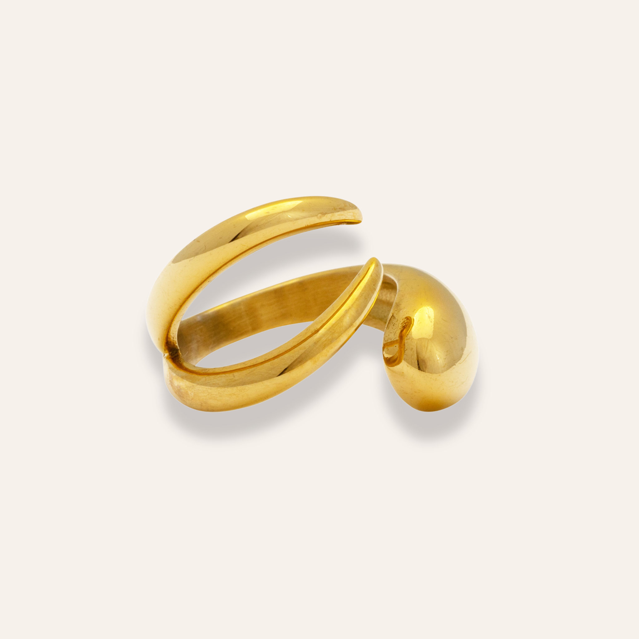 justerbar ring med 18 k guldplätering