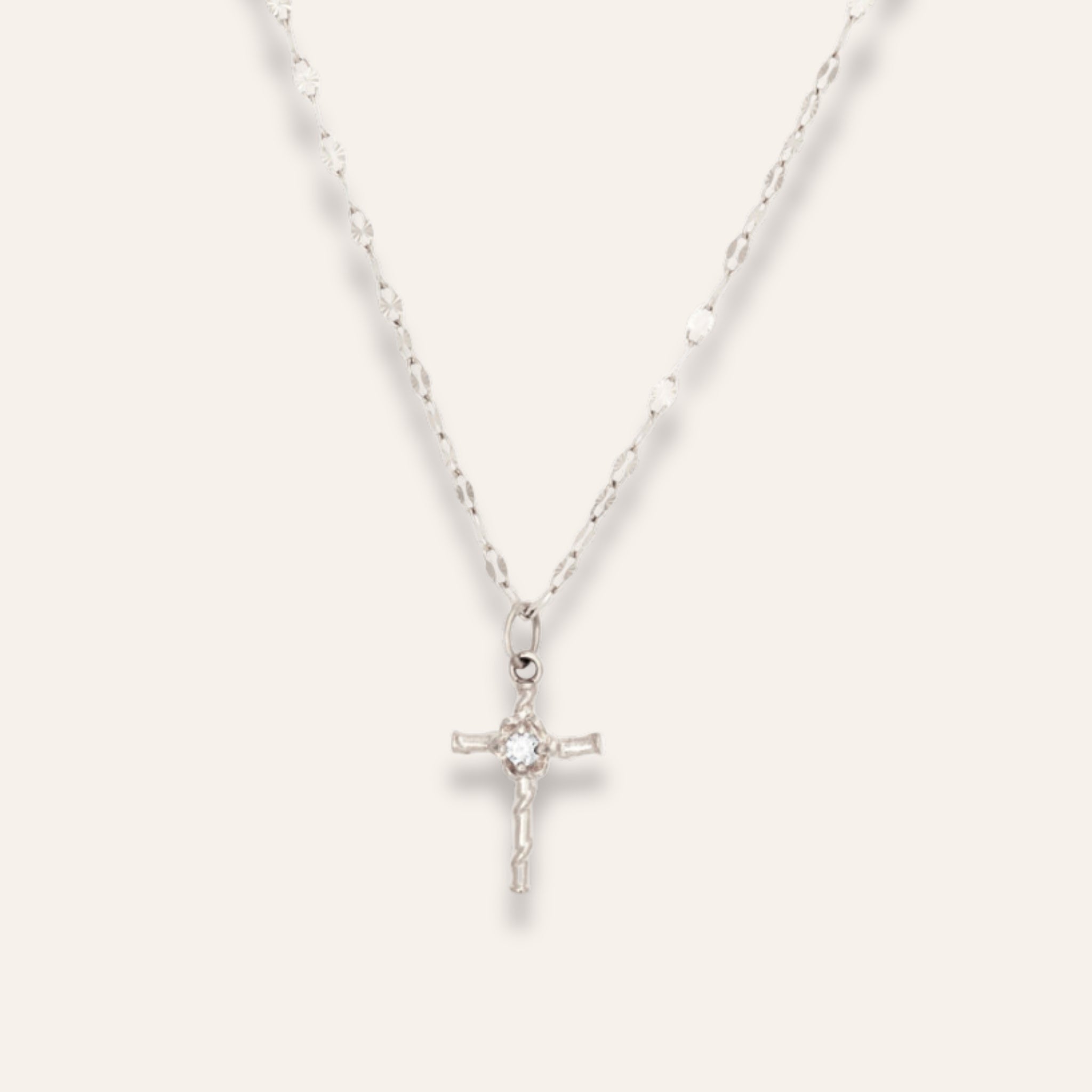Presentbox - Steel cross with zircon