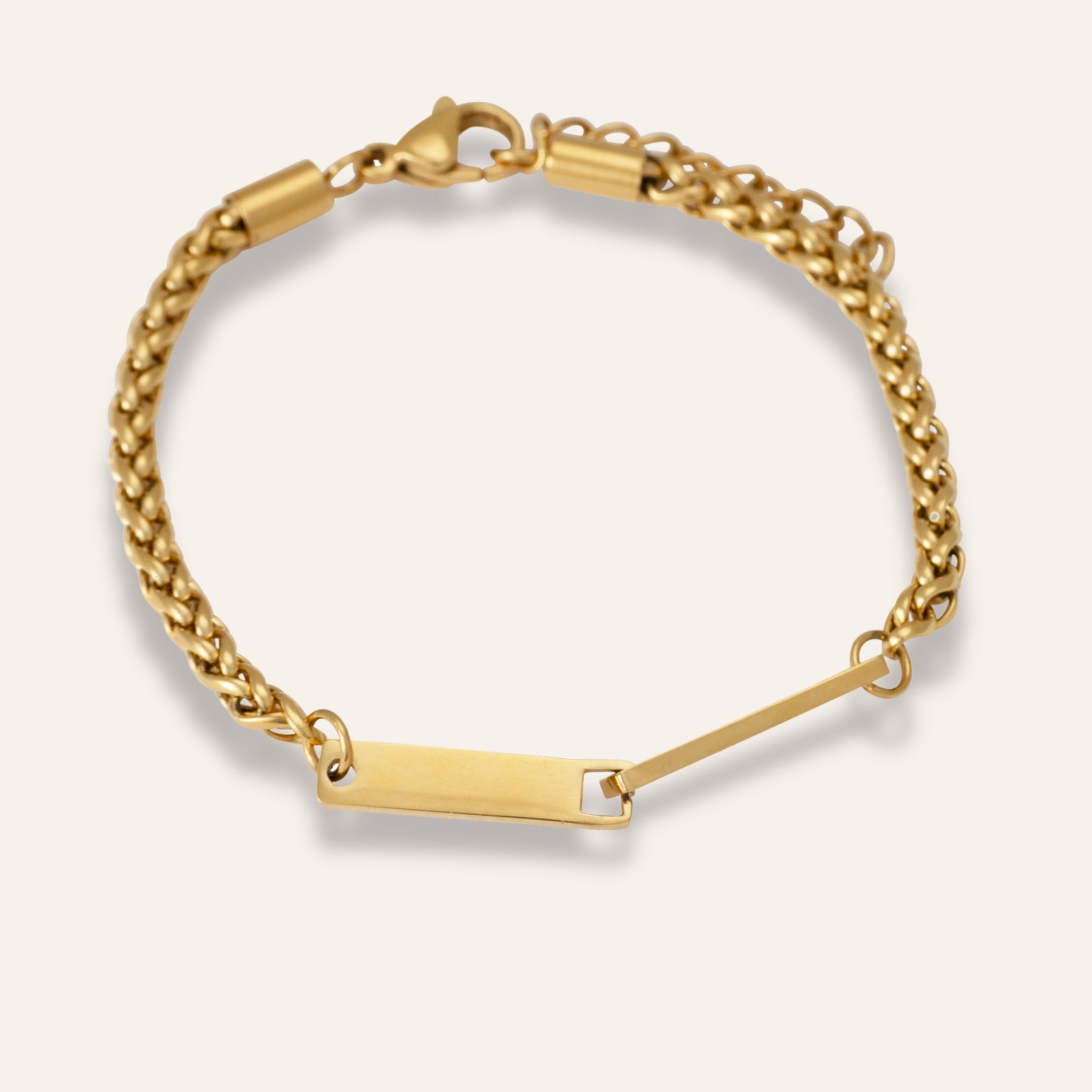 Golden soft curve bracelet