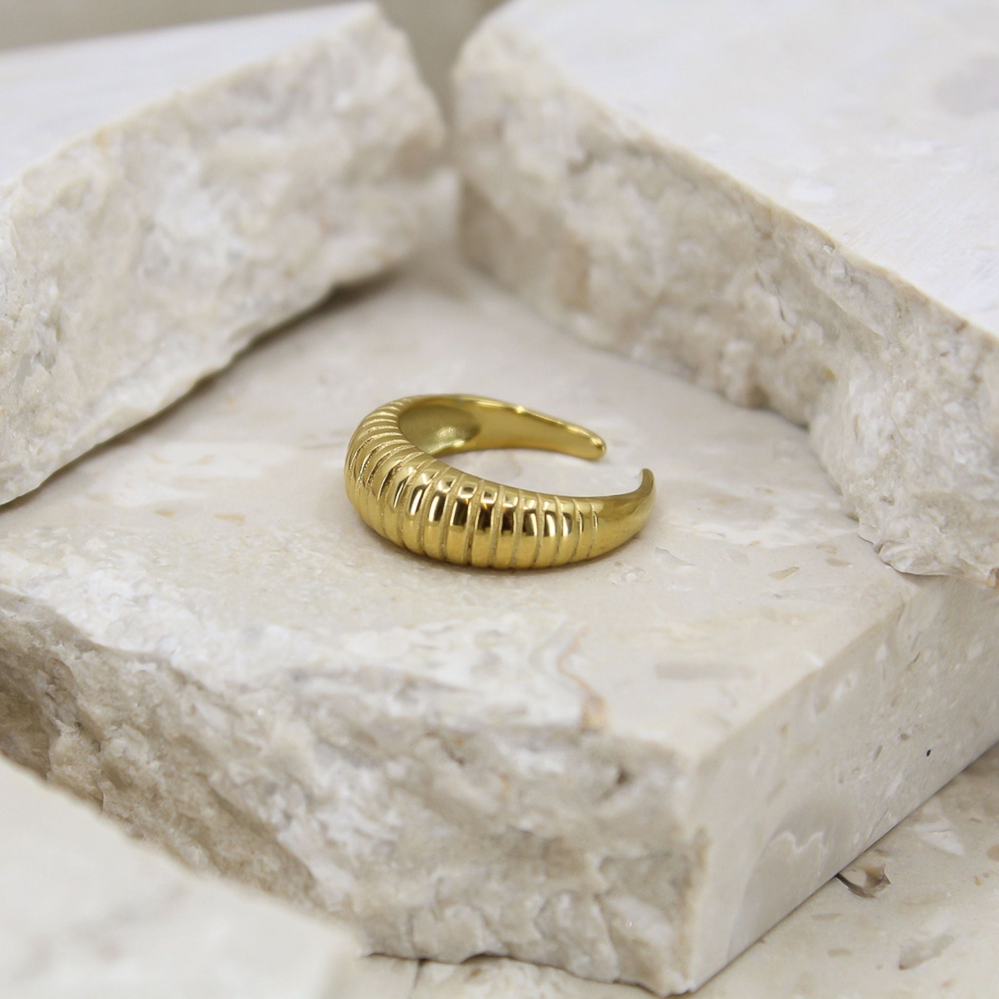 Golden crown ring
