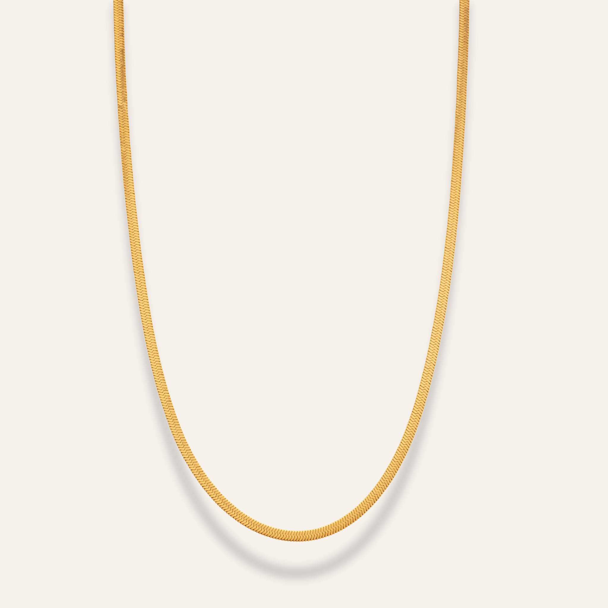 Necklace golden herringbone