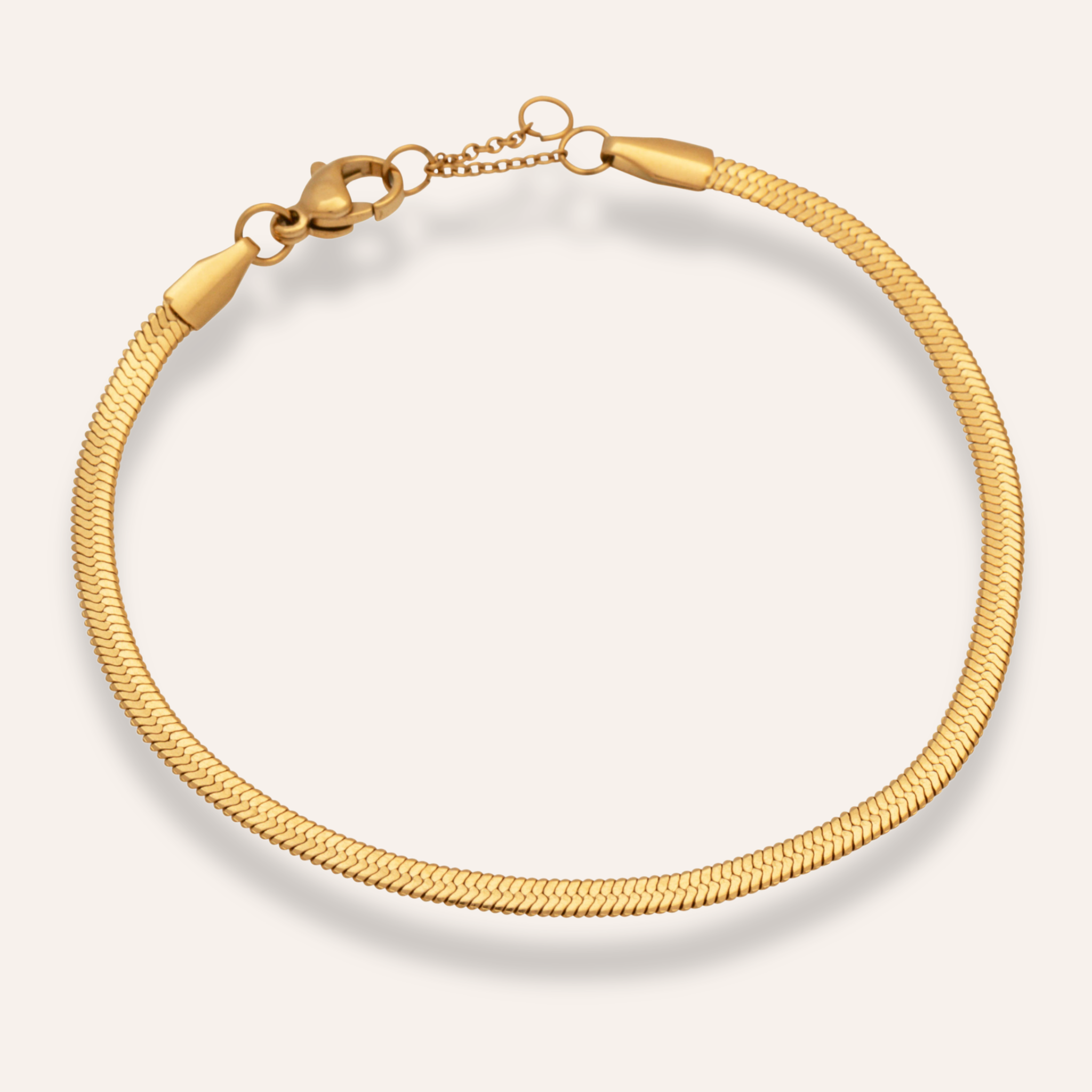 Bracelet golden herringbone