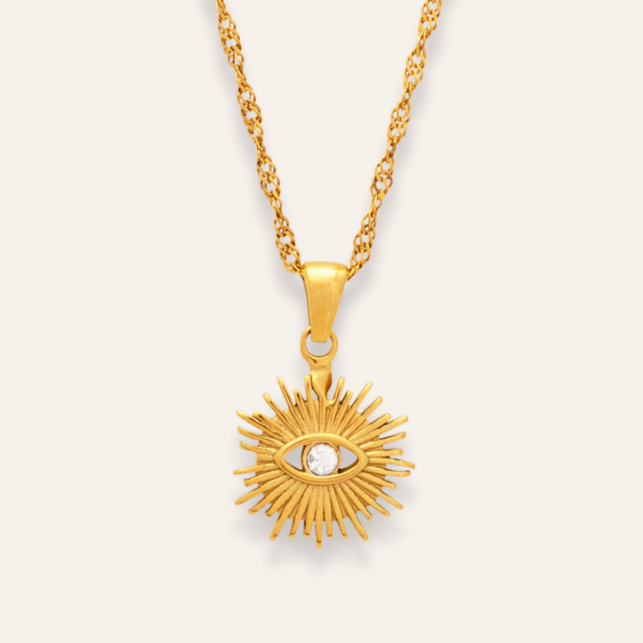 Necklace golden sun