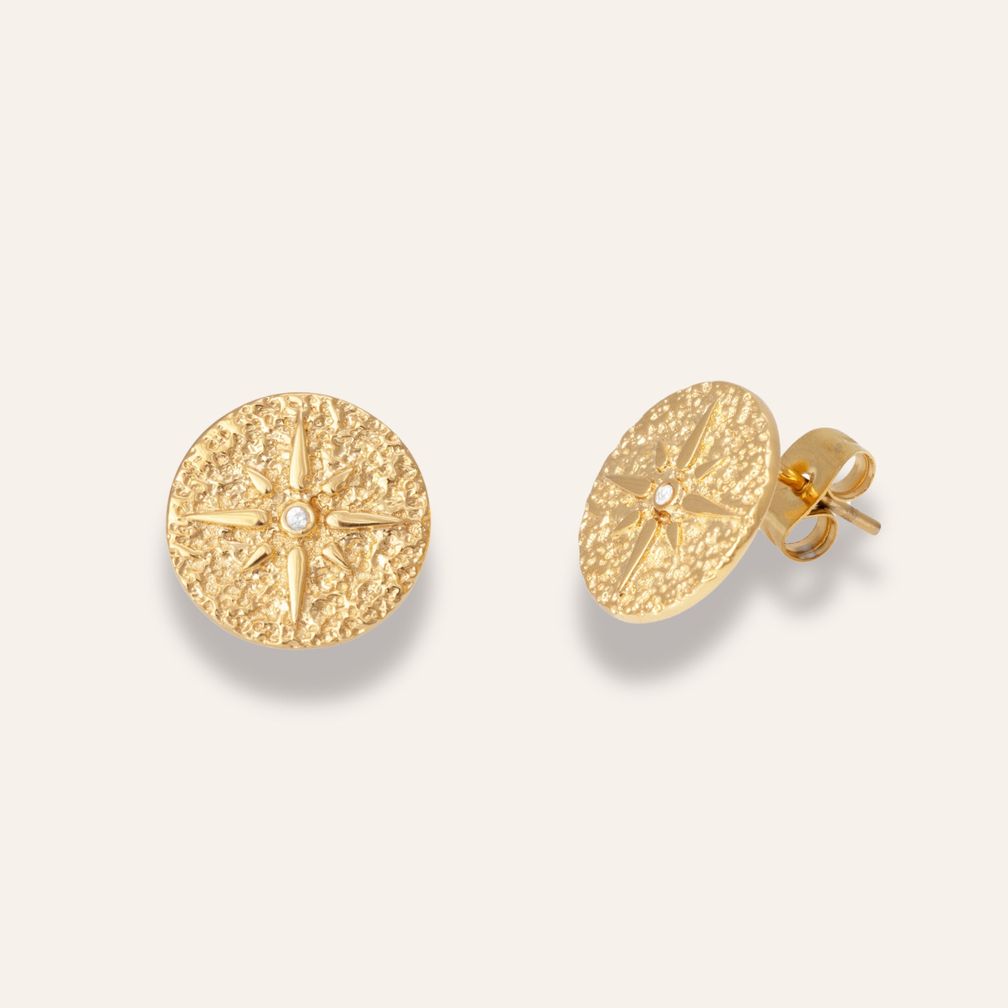 Steel sea shell earring