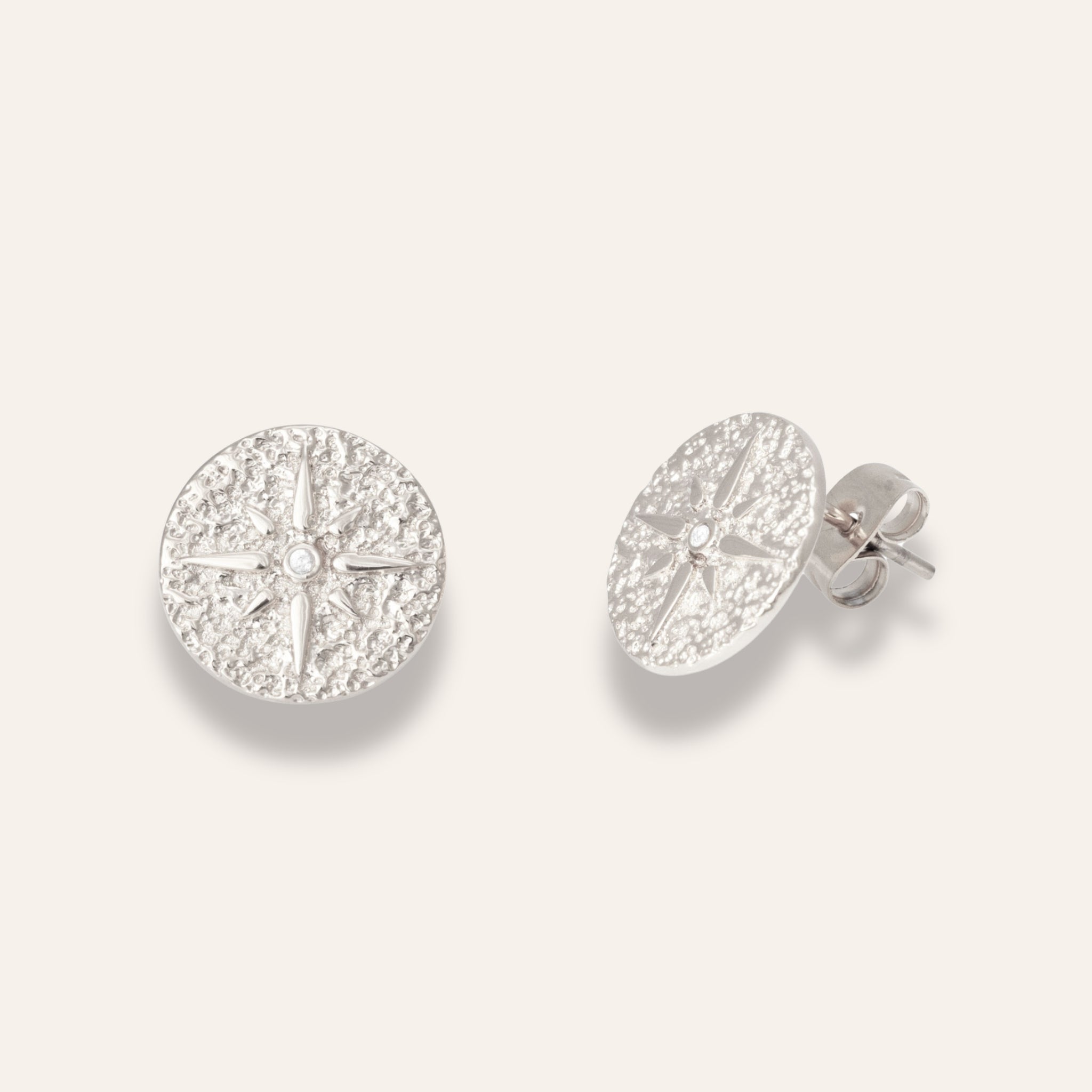 Steel sea shell earring