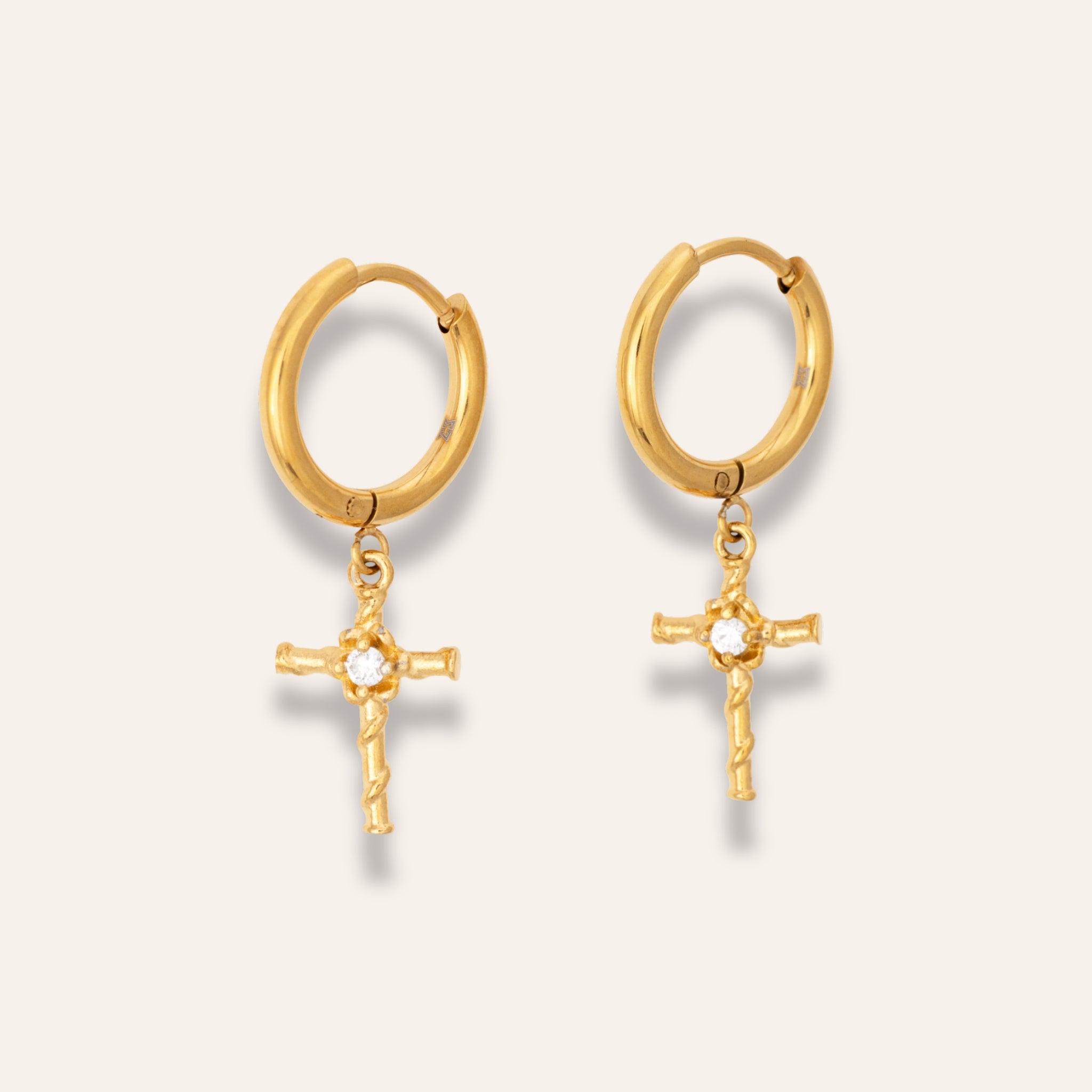Steel sea shell earring