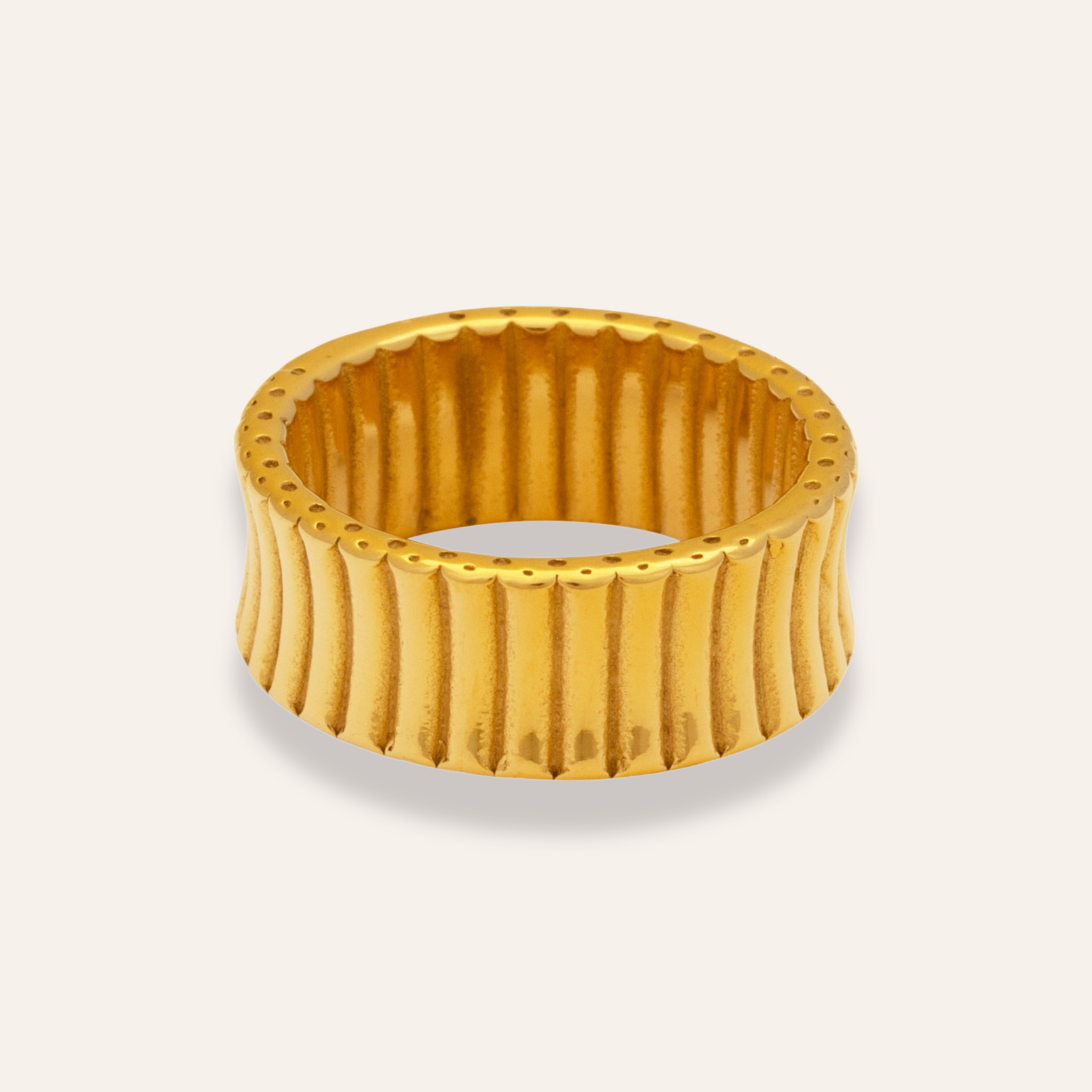 concave golden ring