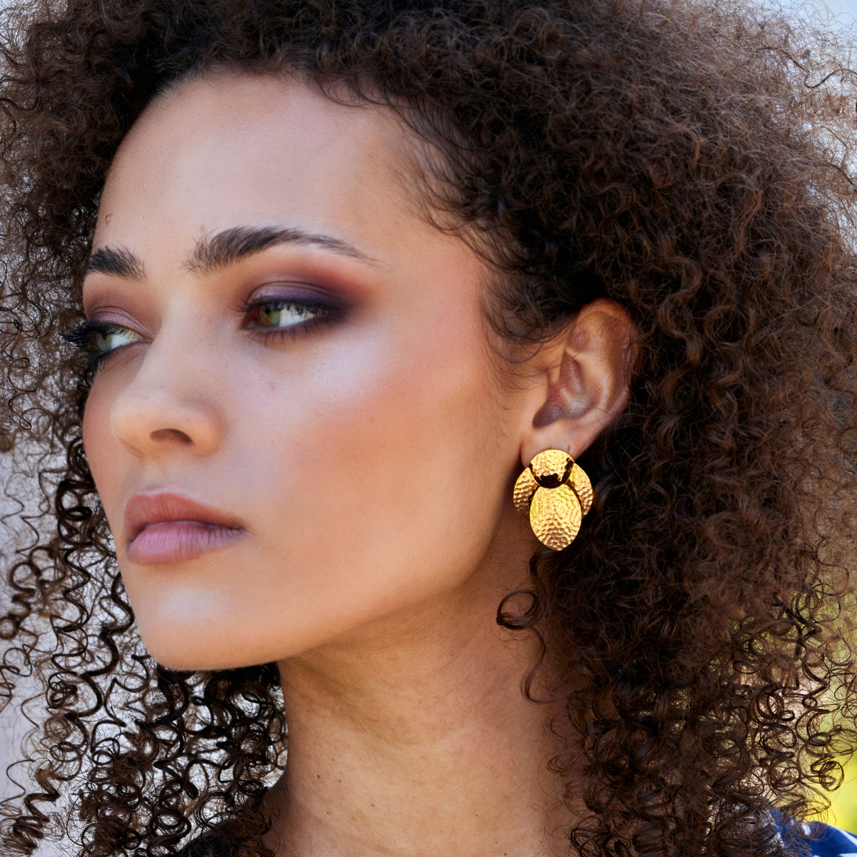Steel star earring